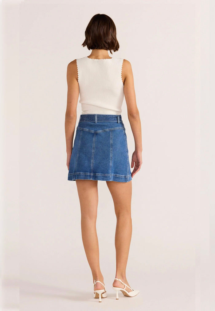 MINKPINK Ellis Denim Panel Mini Skirt