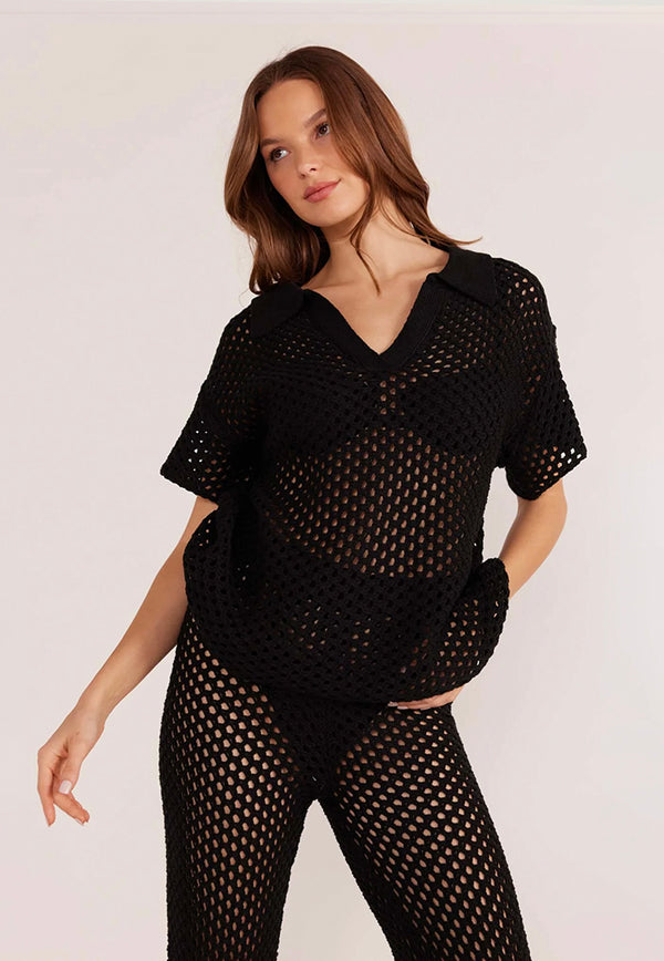 MINKPINK Gayla Crochet Shirt