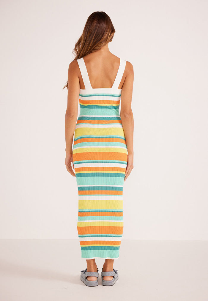 MINKPINK Kosa Striped Knit Midi Dress