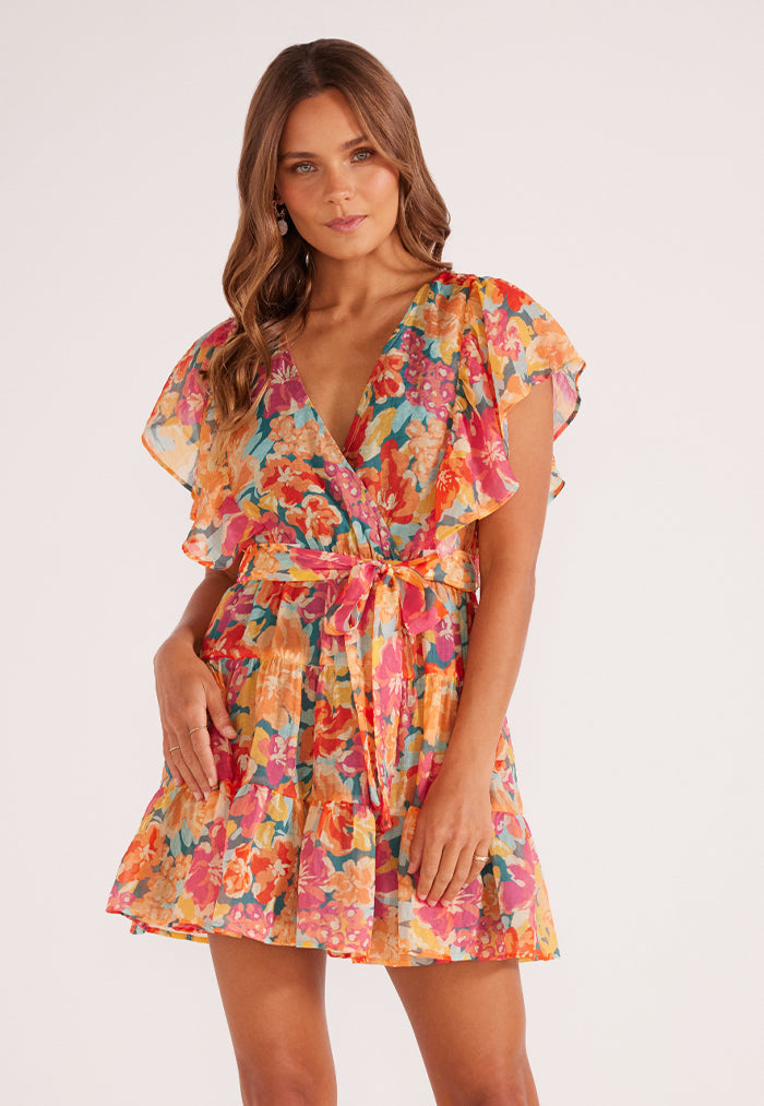 MINKPINK Valla Flutter Mini Dress