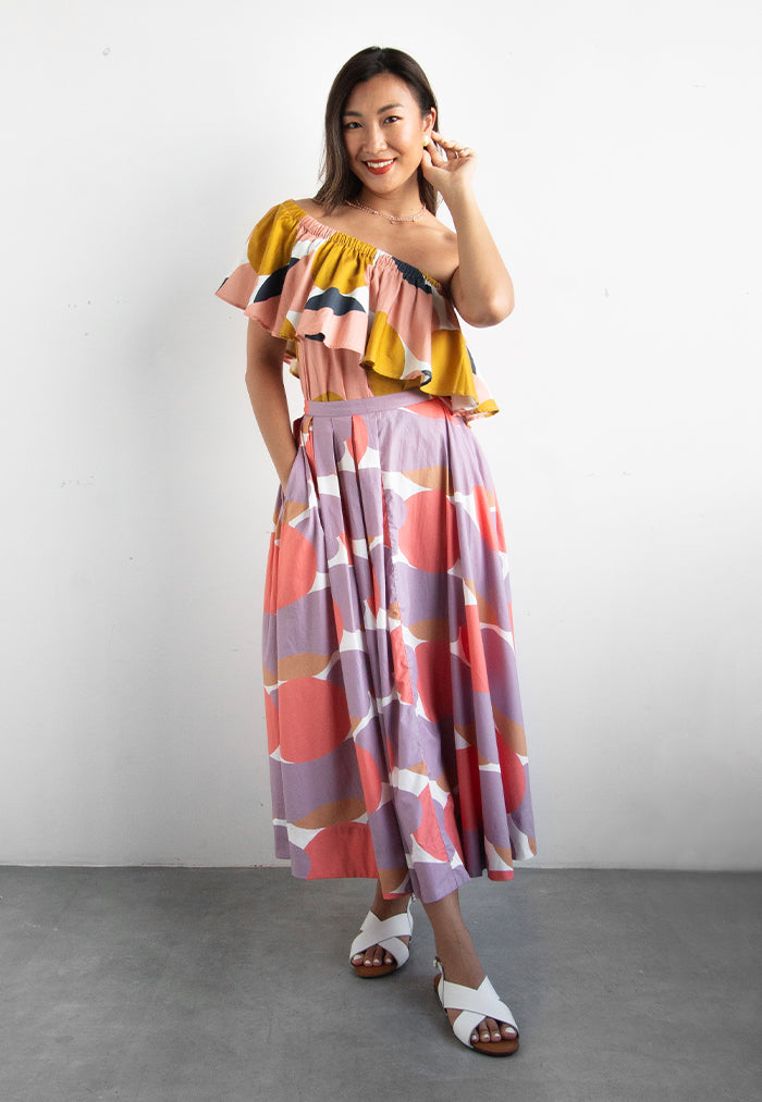 Nala Ruffle Top - Pebbles Dusty Pink