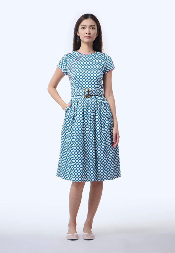 Nala Flair Cheongsam - Love Lace Blue