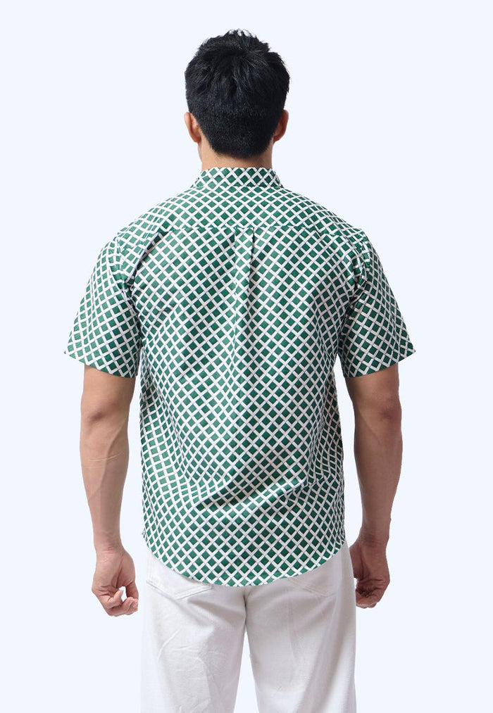 Nala Men's Short Sleeve Shirt - Love Lace Green