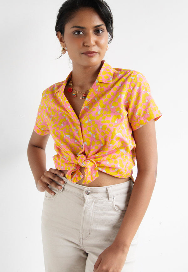Nala Classic Ladies Shirt - Petals Super Lemon