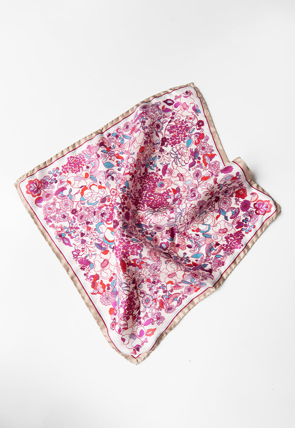 Nala Mandi Bunga Silk Pocket Square - Purple Reign