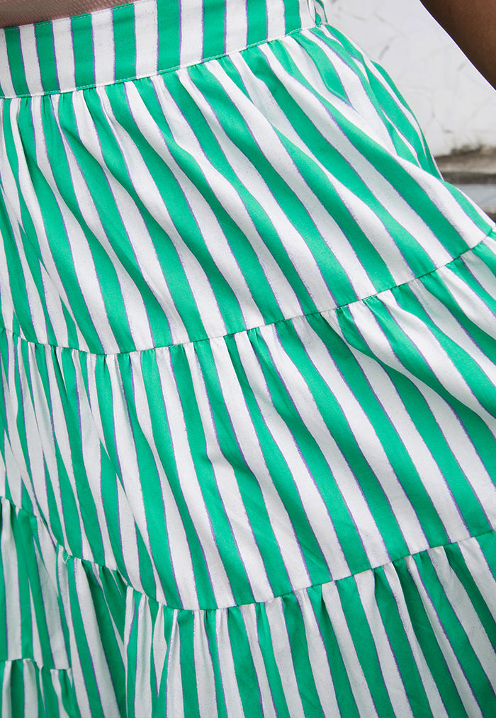 Nala Frill Thrill Skirt - St Tropez Green