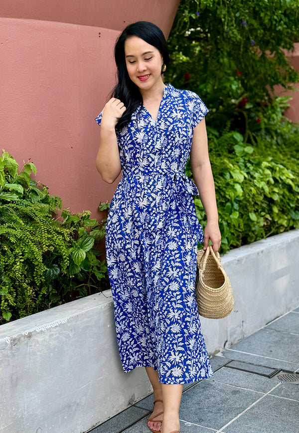 Vine and Branches Kiara Dress - Blue Bloom