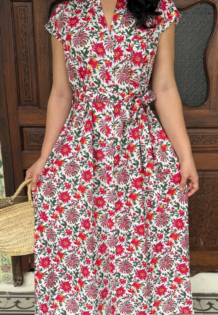 Vine and Branches Kiara Dress - Red Rose