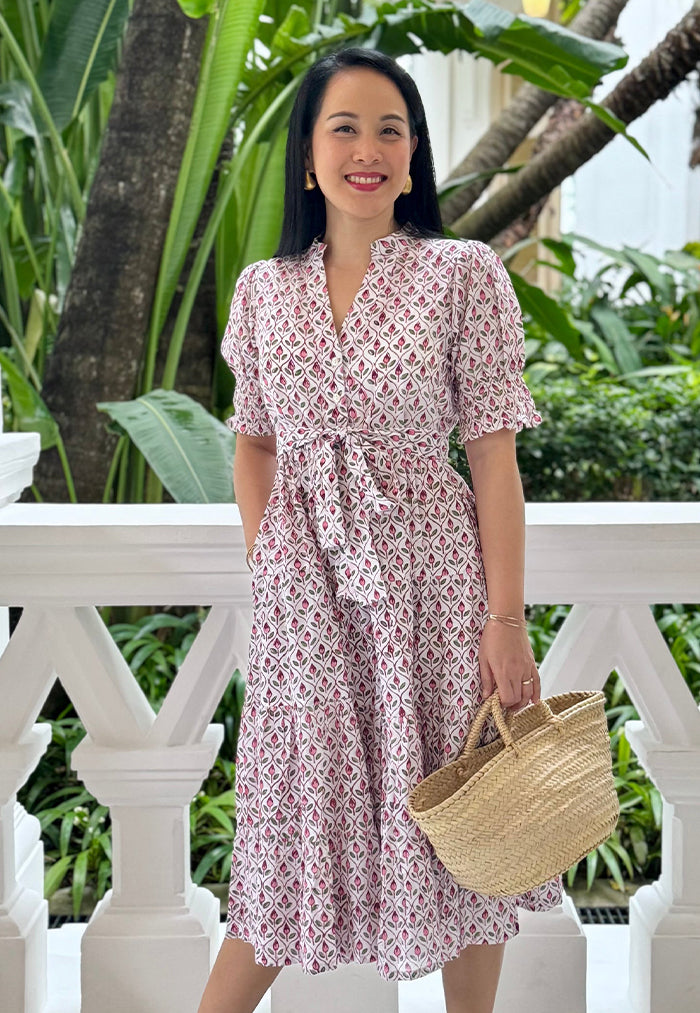 Vine and Branches Penny Dress - Pink Petals