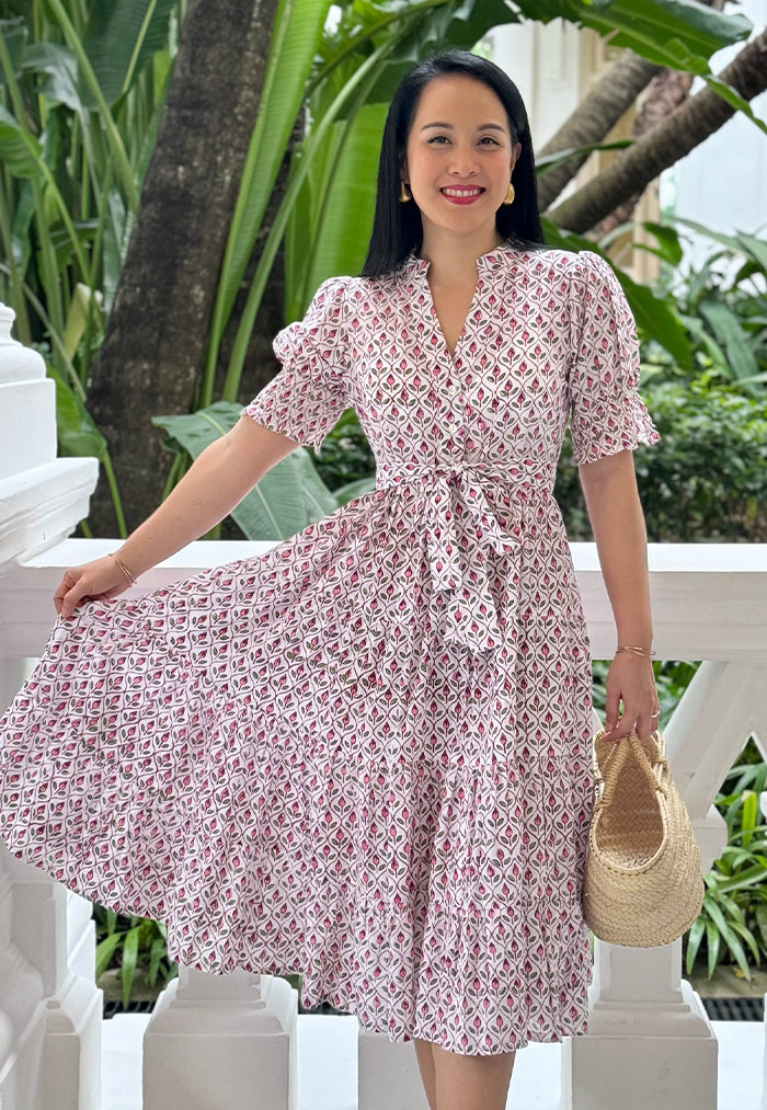 Vine and Branches Penny Dress - Pink Petals