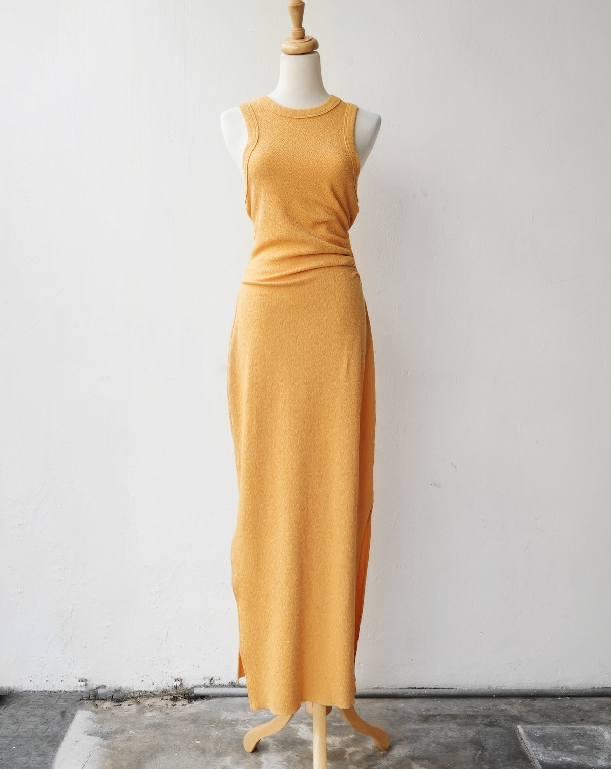 Thryfted Nude Lucy Cut Out Racerback Midi Dress