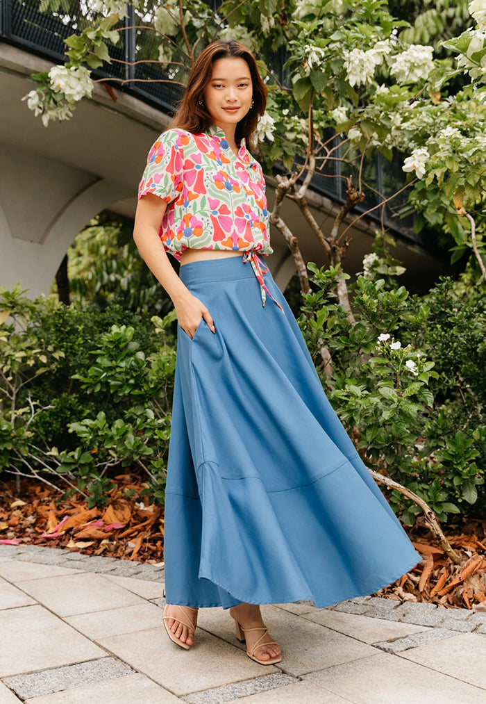 One Puram Susannah Skirt - Cobalt