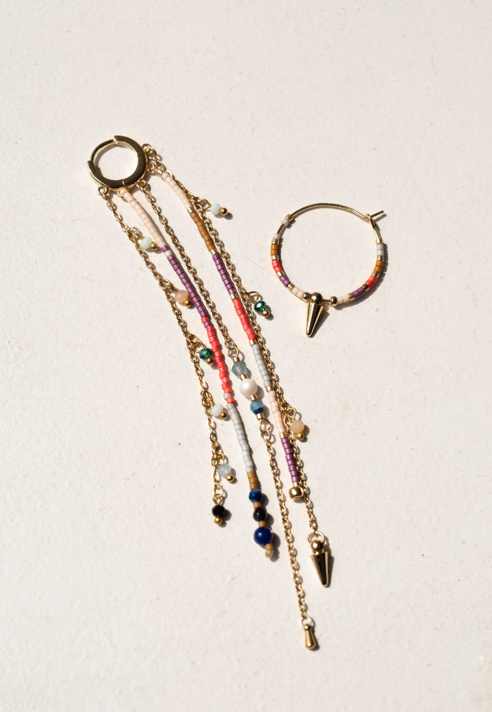 Pantala Malika Sunset Asymmetrical Earrings
