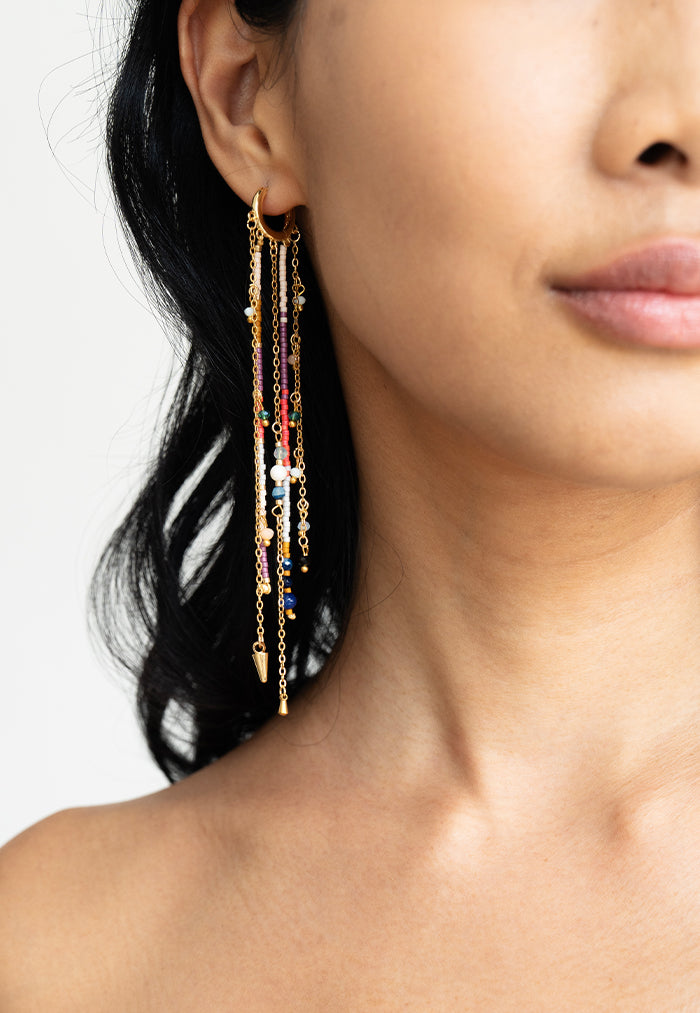 Pantala Malika Sunset Asymmetrical Earrings
