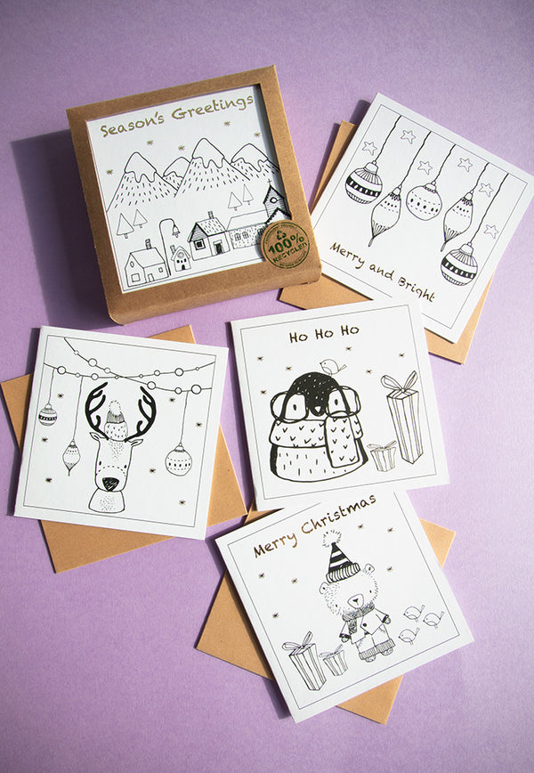 Paperjar Christmas Card Box Set: Kids DIY