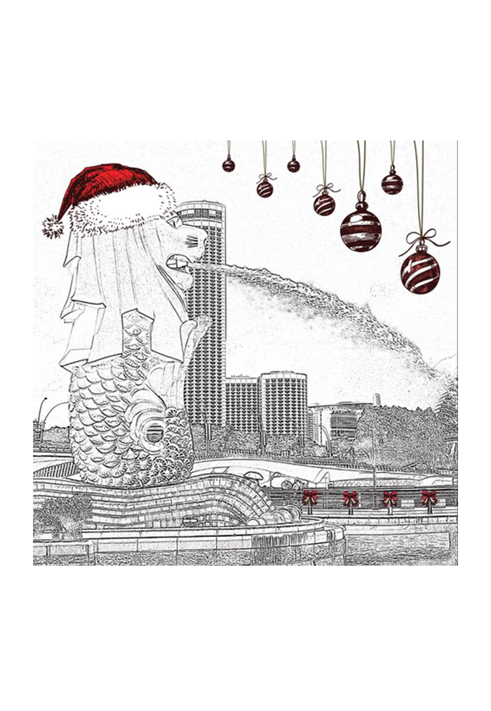Paperjar Christmas Card: Merlion