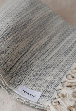 Poasia Kep Gray Handwoven Blanket