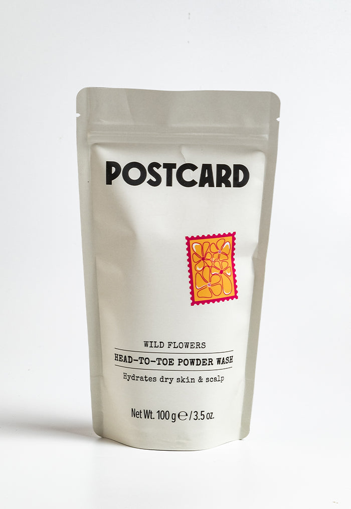 POSTCARD Wild Flowers Head to Toe Powder Wash