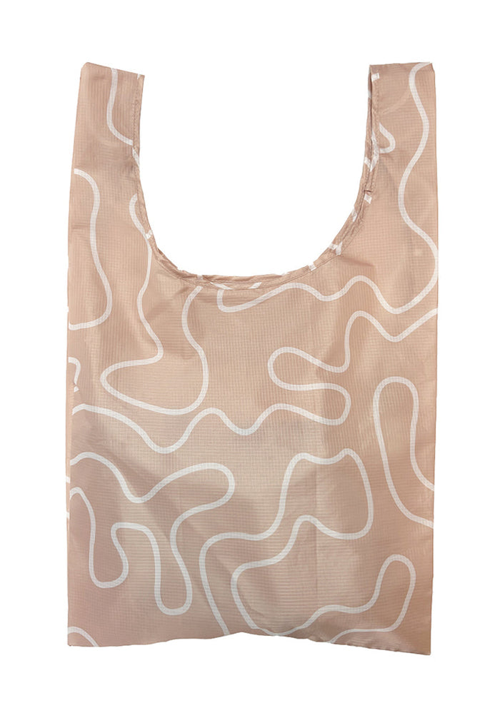 Hello Weekend Foldable Shopper Bag - Latte