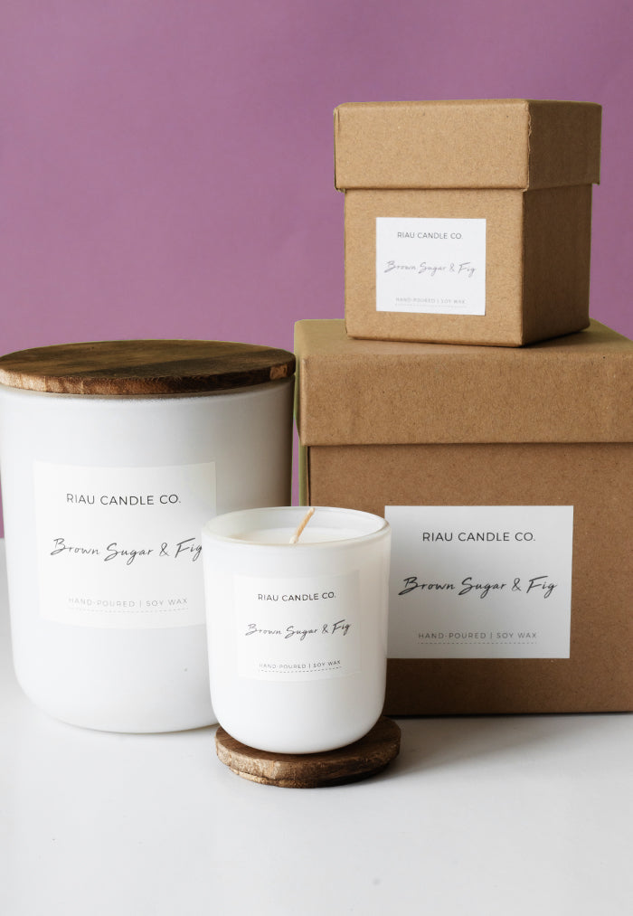 Riau Hand-Poured Soy Candle - Brown Sugar & Fig