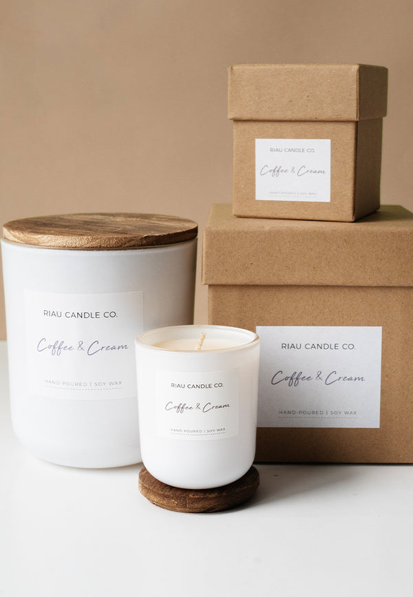 Riau Hand-Poured Soy Candle - Coffee & Cream