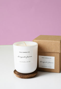 Riau Hand-Poured Soy Candle - Honeysuckle Jasmine