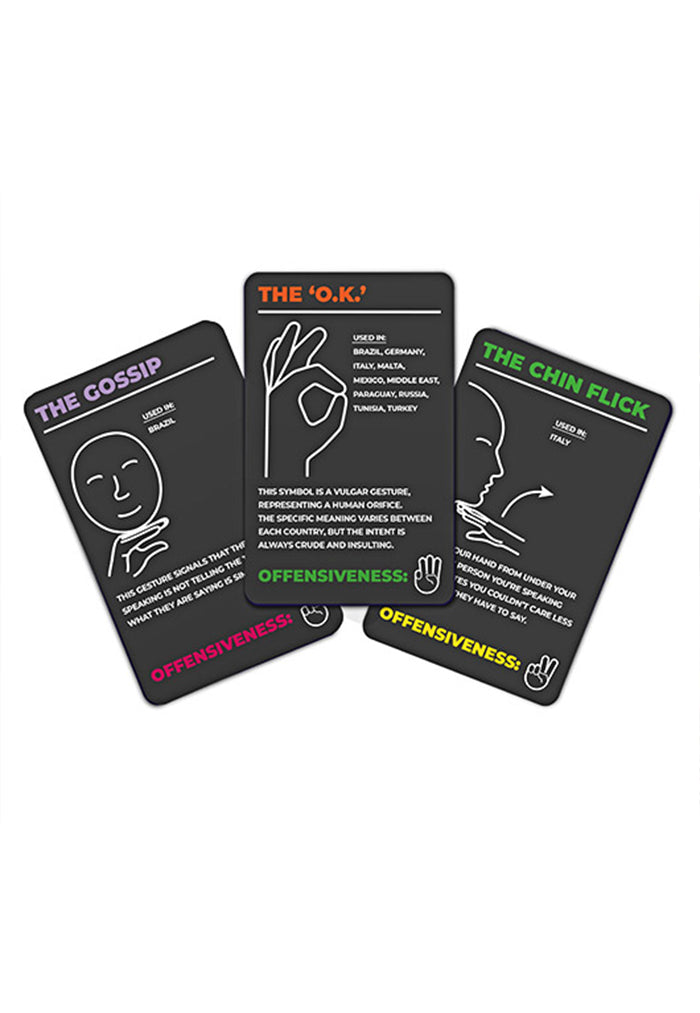 Gift Republic Rude Hand Gestures Around the World Trivia Card Pack