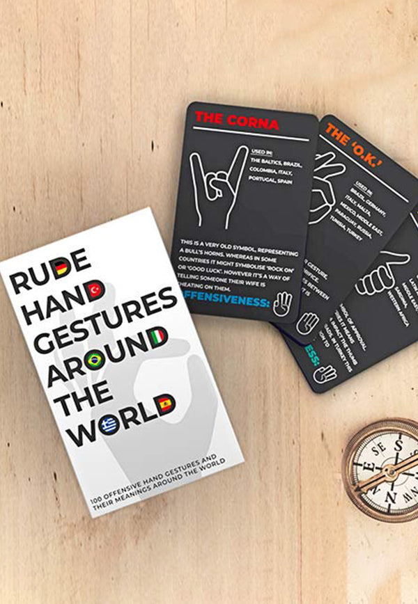 Gift Republic Rude Hand Gestures Around the World Trivia Card Pack