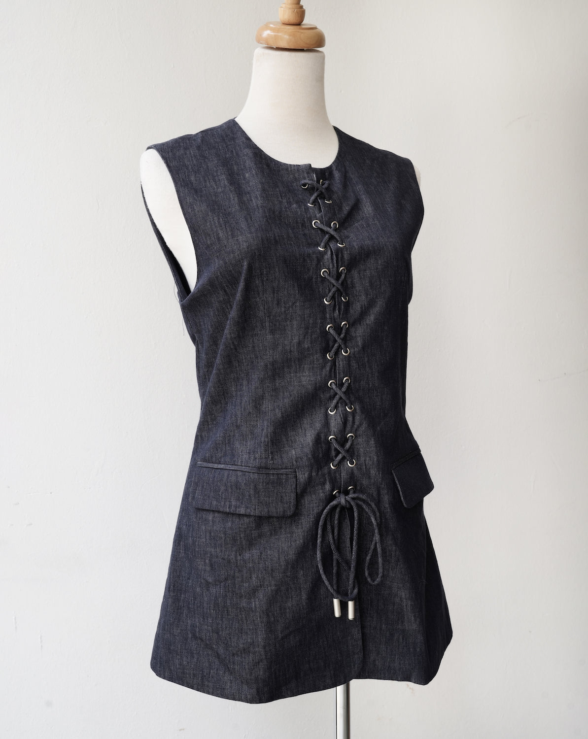 Thryfted Rye Tailored Eyelet Vest Top