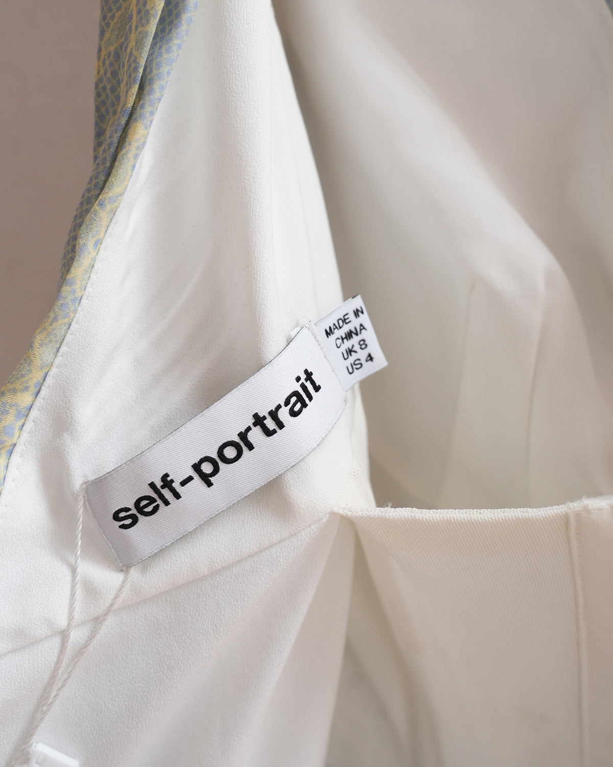 Self-Portrait Pleated Floral Mini Dress