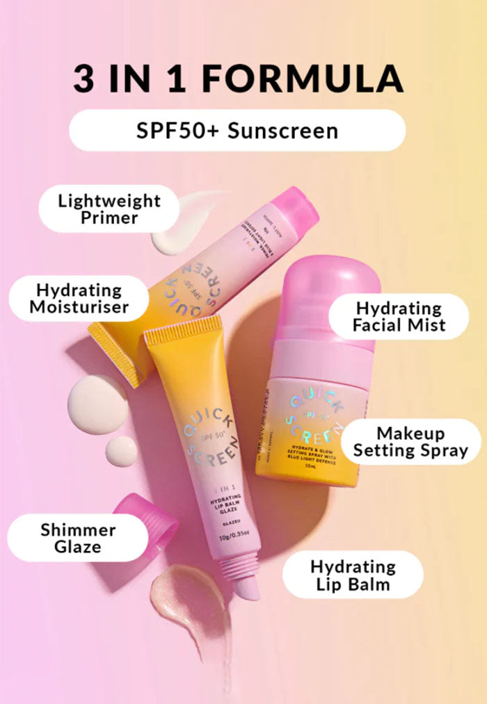 The Quickscreen Travel Kit SPF50+