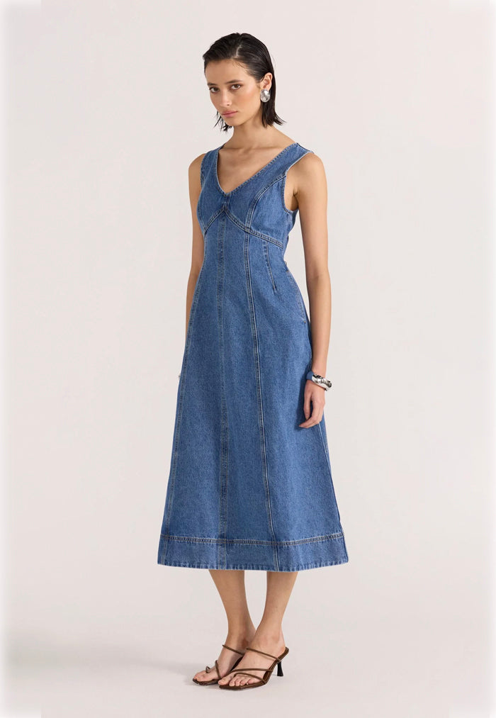 Staple the Label Alden Denim Midi Dress