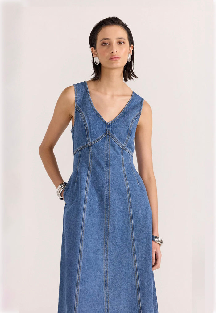 Staple the Label Alden Denim Midi Dress