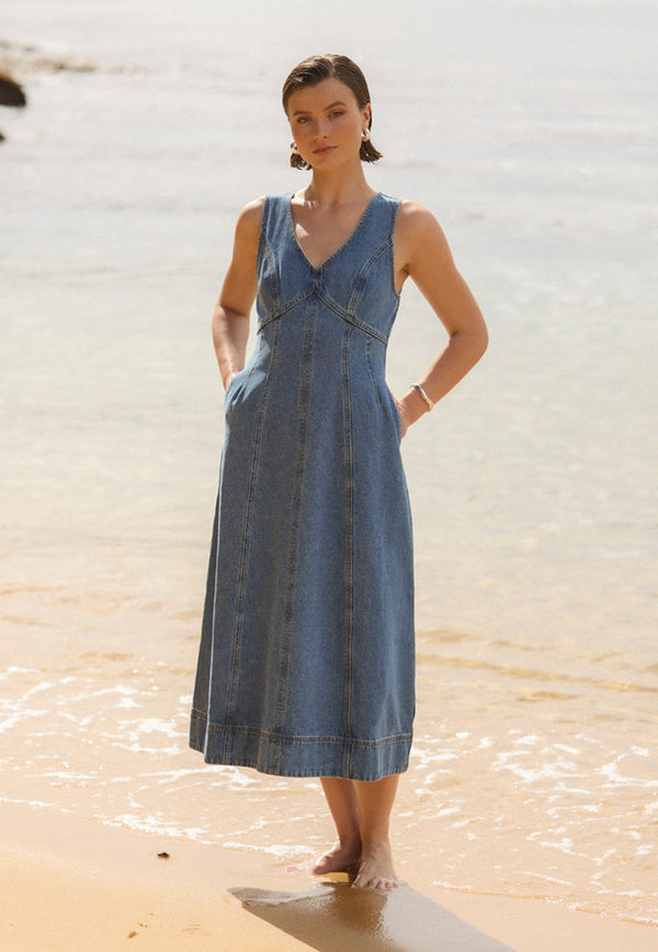 Staple the Label Alden Denim Midi Dress