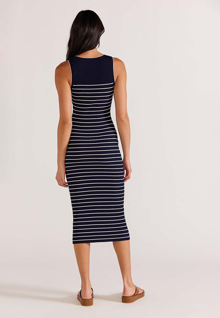 Staple the Label Kiana Stripe Knit Midi Dress