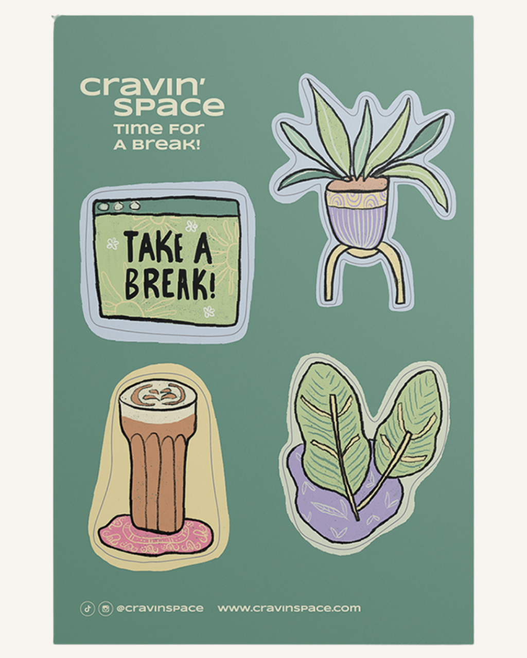 Cravin' Space Take A Break Sticker Sheet