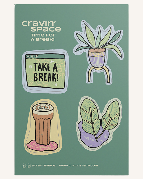 Cravin' Space Take A Break Sticker Sheet