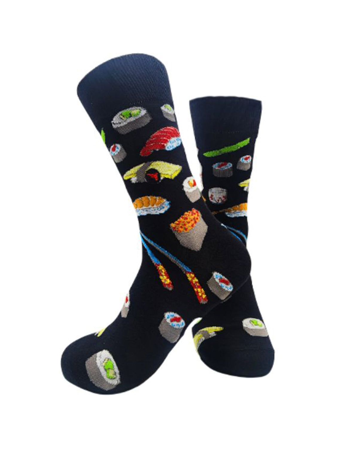 sushi printed cotton socks in black from singapore brand thunderwear