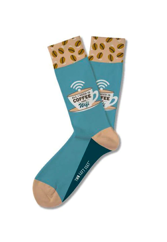 Two Left Feet Socks - Coffee & Wifi