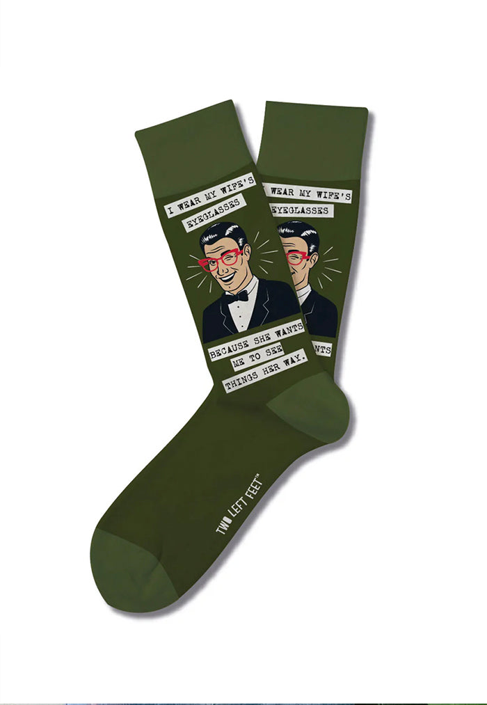 Two Left Feet Socks - I Wear My Wife' Eyeglasses