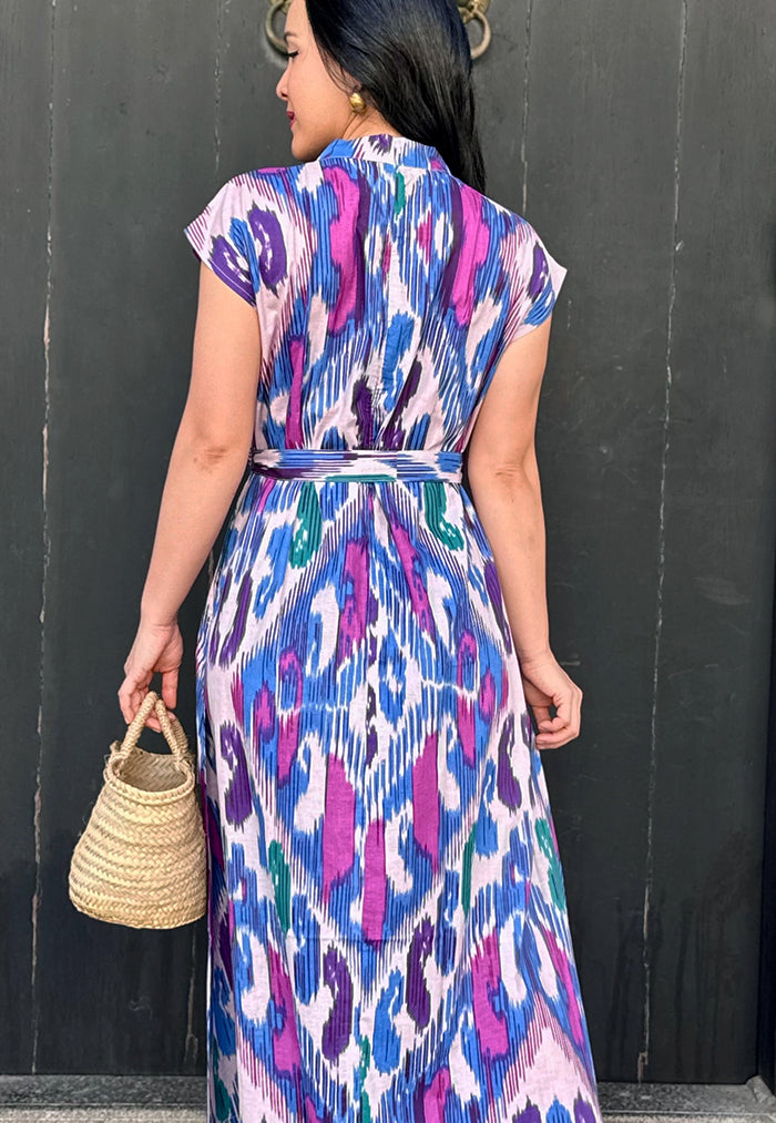 Vine and Branches Kiara Dress - Ikat Pink