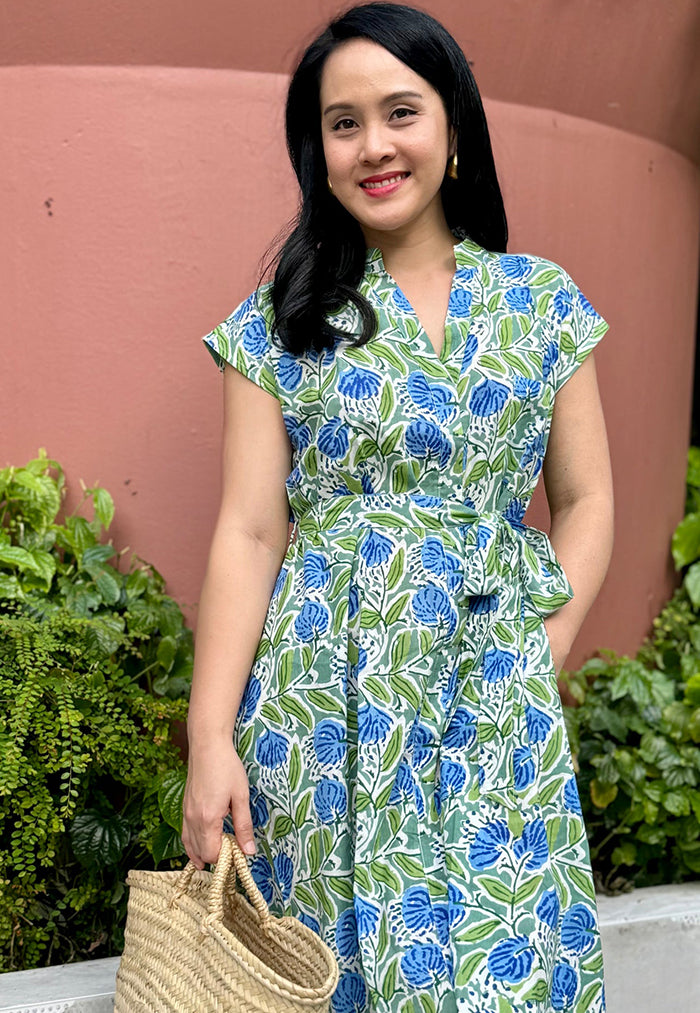 Vine and Branches Kiara Dress - Olive Bloom