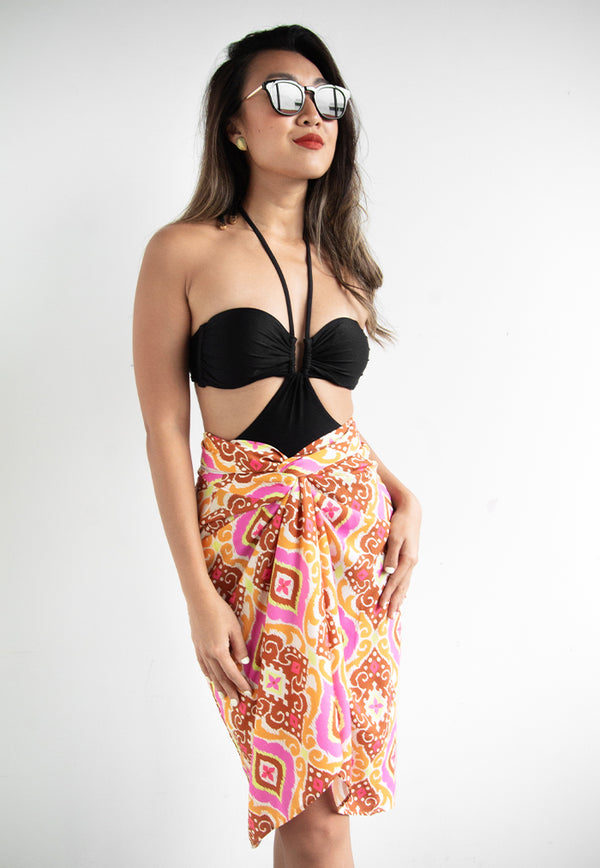 Vine and Branches Naomi Wrap Skirt - Pink Wanderlust