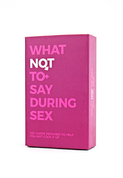 Gift Republic What Not To Say During Sex Card Pack