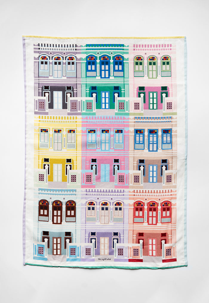 WYLD Tea Towel - Koon Seng Road Shophouses