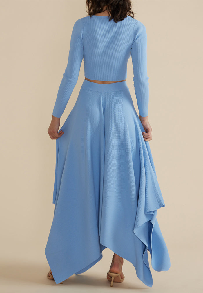 MINKPINK Laur Knit Skirt - Blue