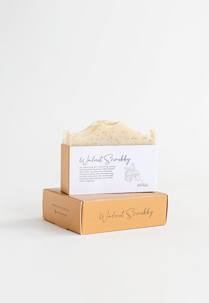 Mira Walnut Scrubby Bar Soap