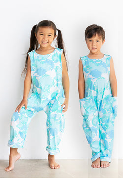 Roses & Rhinos Cloud Blue Jumpsuit