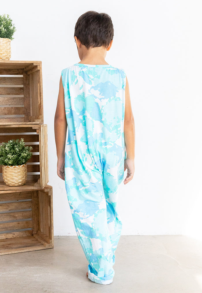 Roses & Rhinos Cloud Blue Jumpsuit