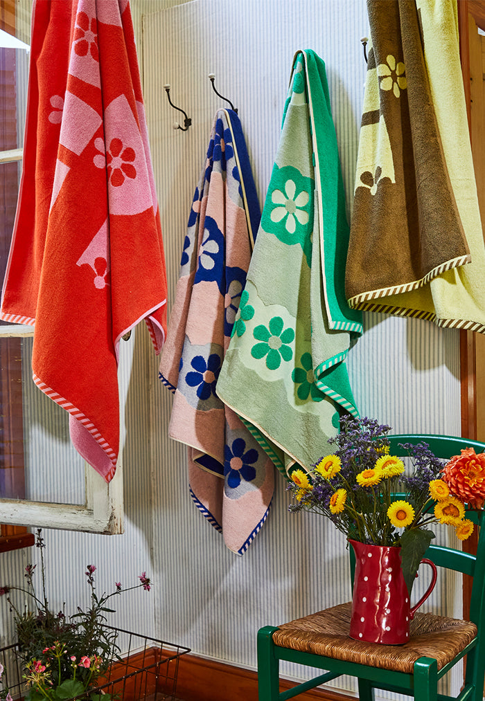 Sage and Clare Winifred Daisy Towel - Sage